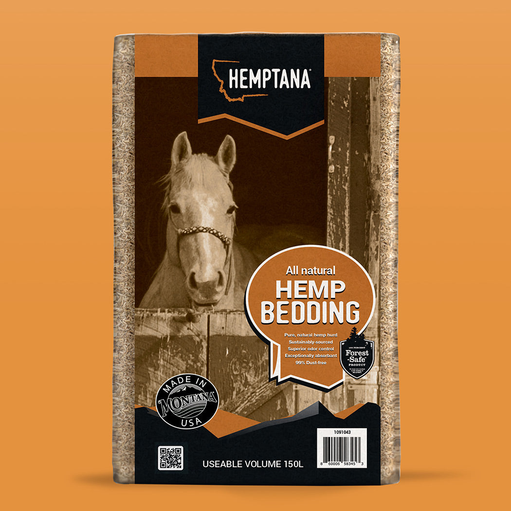 A 150L bag of Hemptana Hemp Bedding.